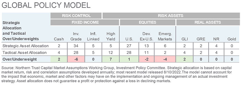 Investment Perspective - Sept 2022 - Global Policy Model chart