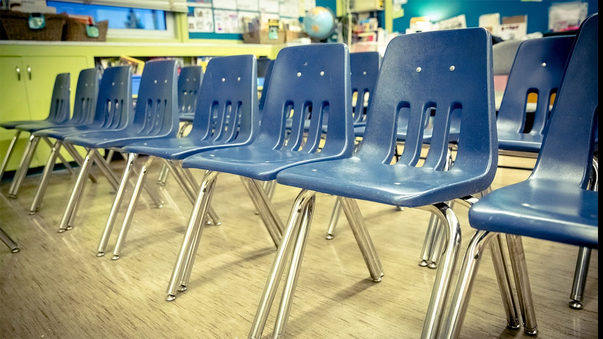 Chairs in a school